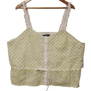 NWT ModCloth‎ Darling for the Prairie Peplum Tank Top Cottage Core Retro Size 1X